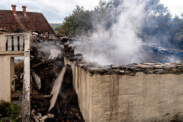 Professional Emergency Fire Cleanup technician working in Medina, TX